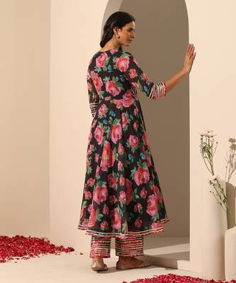 Black georgette anarkali set 5