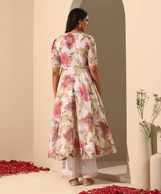 White georgette angrakha set 5