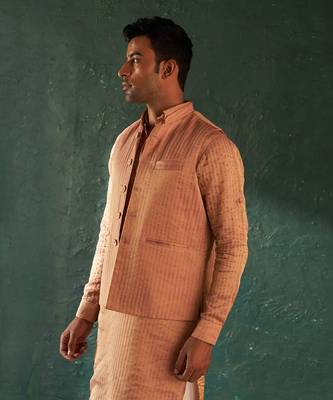 Rose pink tissue stripe bundi 3