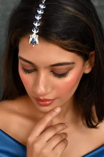 American diamond ethnic maang tikka