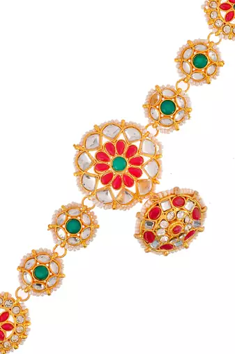 Kundan rajputi borla matha patti hairband