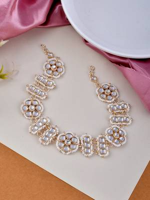 Gold plated kundan matha patti 1