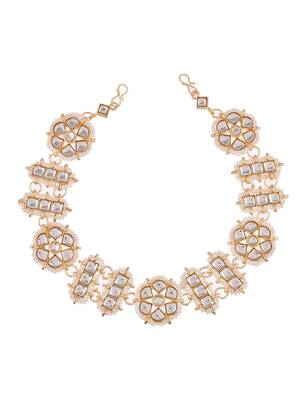 Gold plated kundan matha patti 3