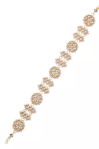 Gold plated kundan matha patti