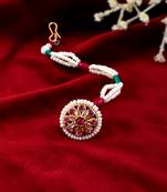 Ethnic pearl borla sheeshphool