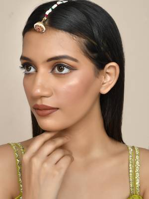 Ethnic pearl borla sheeshphool 2