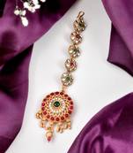 South indian kundan mang tikka