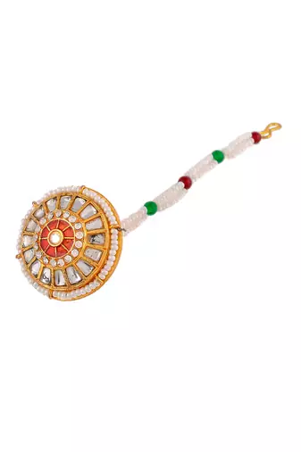 Kundan ethnic borla head jewellery