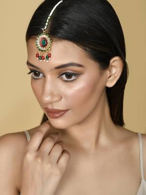 Meenakari kundan matha tikka 2