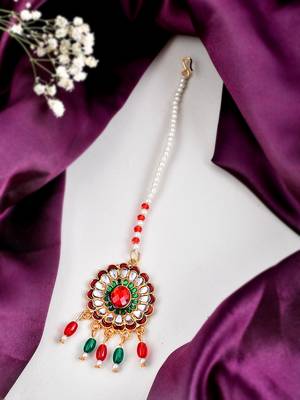 Meenakari kundan maang tikka 1
