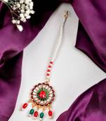 Meenakari kundan maang tikka