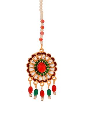 Meenakari kundan maang tikka 3