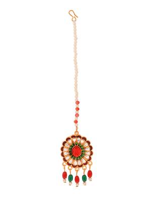 Meenakari kundan maang tikka 4