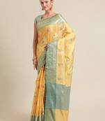 Gold woven tissue saree with blouse