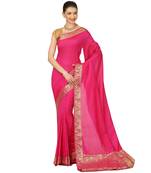 Pink woven tissue saree with blouse