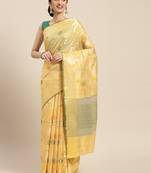 Gold woven tissue saree with blouse