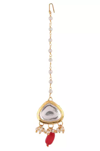 Kundan gold plated maangtikka