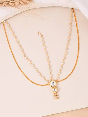 Classic traditional kundan matha patti 1