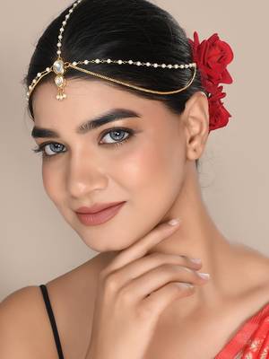 Classic traditional kundan matha patti 2