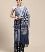 Purple woven tissue saree with blouse