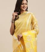 Gold woven tissue saree with blouse