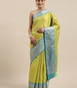 Gold woven tissue saree with blouse