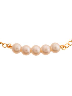Gold plated pearl anklet for women 4