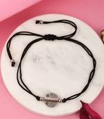 Silver plated triple ball beaded anklet