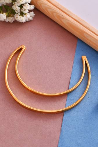 gold plated contemporary designer barefoot ankle bracelet
