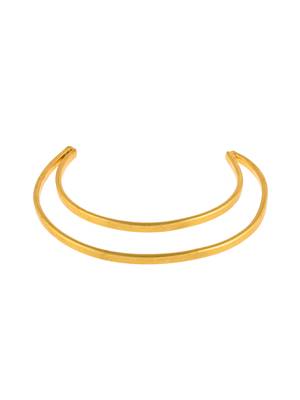 gold plated contemporary designer barefoot ankle bracelet 2