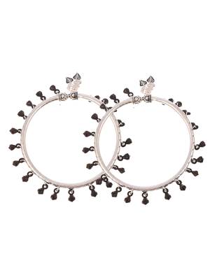 Silver plated ethnic ankle bracelet payal for women 4