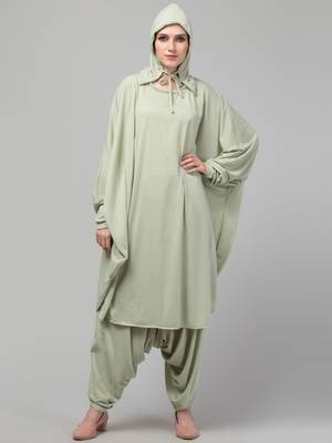 Nazneen Two piece set of Kaftan With Hood and Haram pant 1