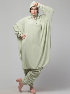 Nazneen Two piece set of Kaftan With Hood and Haram pant 3
