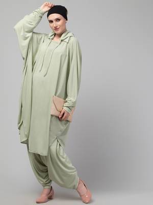 Nazneen Two piece set of Kaftan With Hood and Haram pant 6