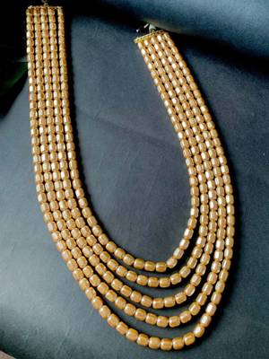 5 Layered Traditional Dulha Moti Mala with Beaded Maharaja Haar/Groom Necklace 1