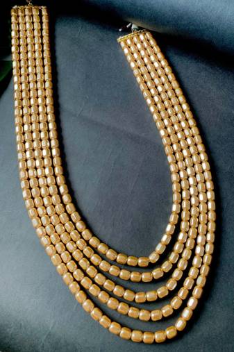 5 Layered Traditional Dulha Moti Mala with Beaded Maharaja Haar/Groom Necklace
