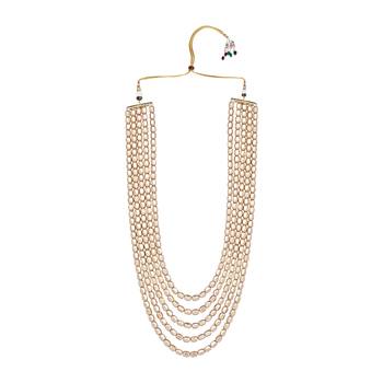 5 Layered Traditional Dulha Moti Mala with Beaded Maharaja Haar/Groom Necklace 3