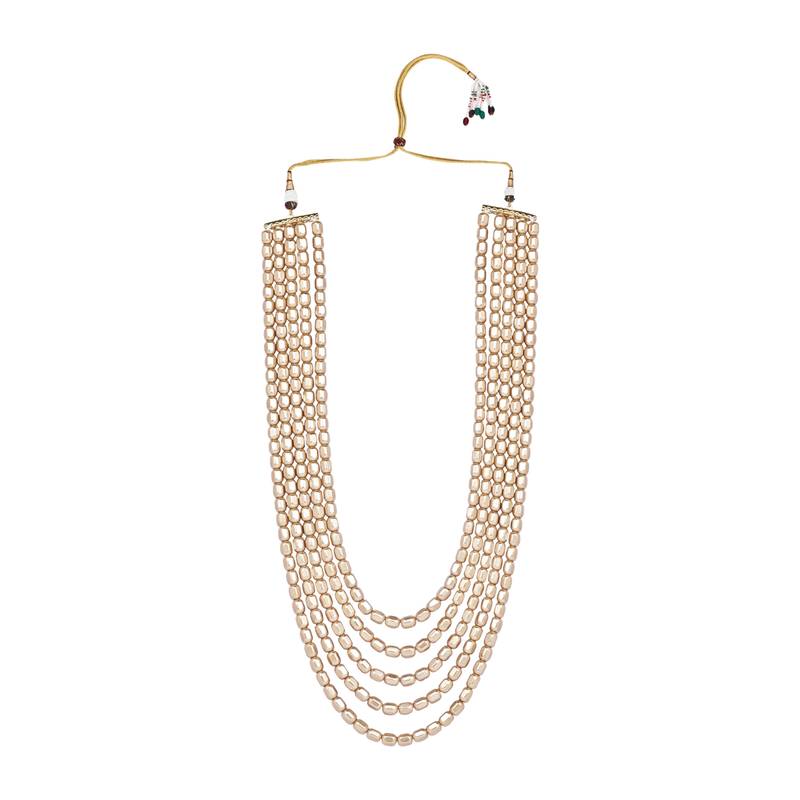 5 Layered Traditional Dulha Moti Mala with Beaded Maharaja Haar/Groom Necklace