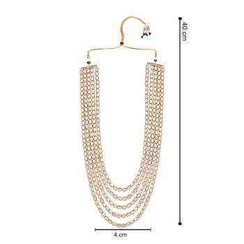 5 Layered Traditional Dulha Moti Mala with Beaded Maharaja Haar/Groom Necklace 4