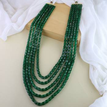 5 Layered Traditional Dulha Moti Mala with Beaded Maharaja Haar/Groom Necklace 1
