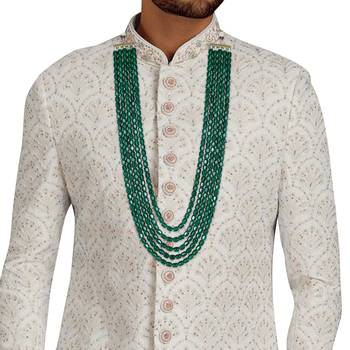 5 Layered Traditional Dulha Moti Mala with Beaded Maharaja Haar/Groom Necklace 2