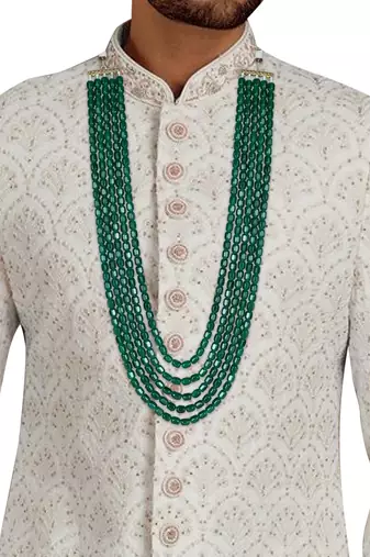 5 Layered Traditional Dulha Moti Mala with Beaded Maharaja Haar/Groom Necklace