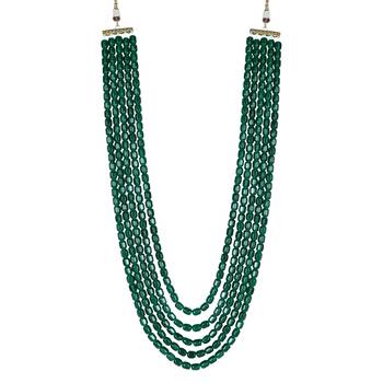 5 Layered Traditional Dulha Moti Mala with Beaded Maharaja Haar/Groom Necklace 4