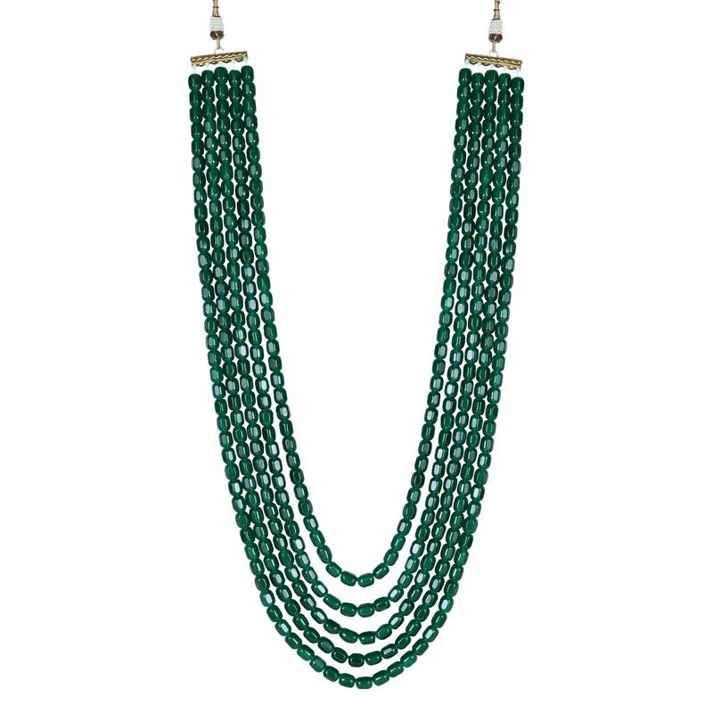 5 Layered Traditional Dulha Moti Mala with Beaded Maharaja Haar/Groom Necklace