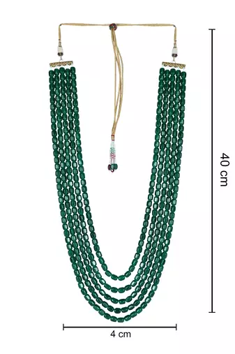 5 Layered Traditional Dulha Moti Mala with Beaded Maharaja Haar/Groom Necklace