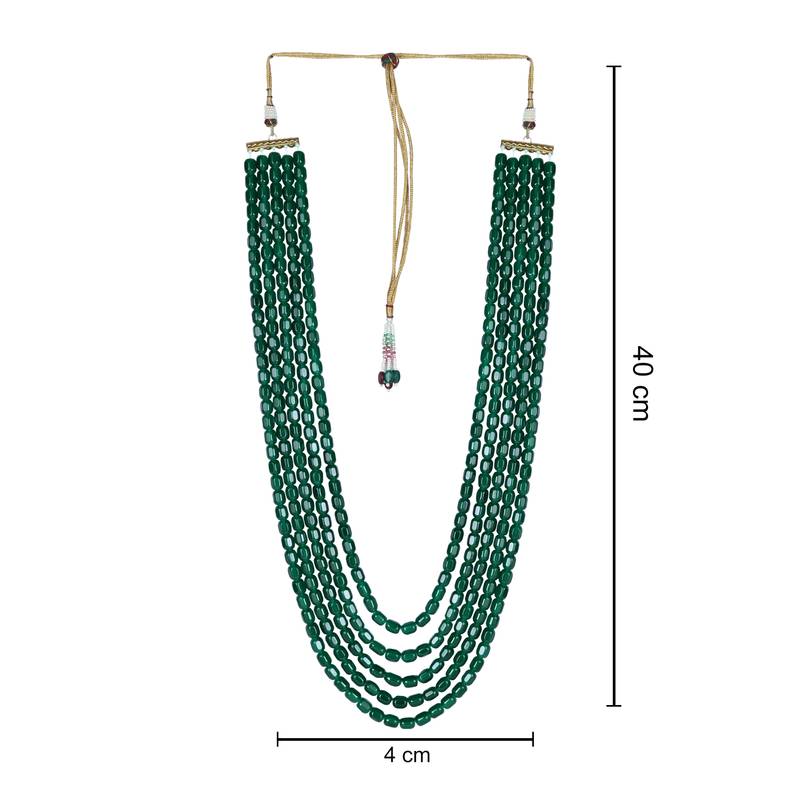 5 Layered Traditional Dulha Moti Mala with Beaded Maharaja Haar/Groom Necklace