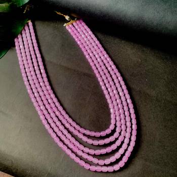 5 Layered Traditional Dulha Moti Mala with Beaded Maharaja Haar/Groom Necklace 1