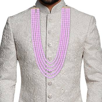 5 Layered Traditional Dulha Moti Mala with Beaded Maharaja Haar/Groom Necklace 3