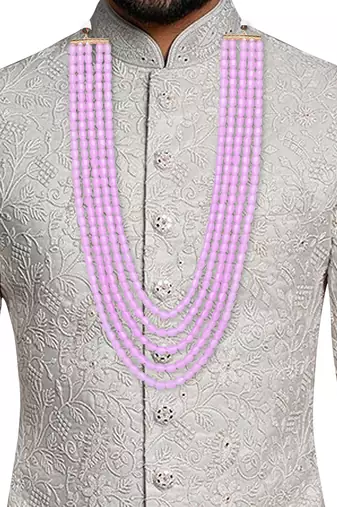 5 Layered Traditional Dulha Moti Mala with Beaded Maharaja Haar/Groom Necklace
