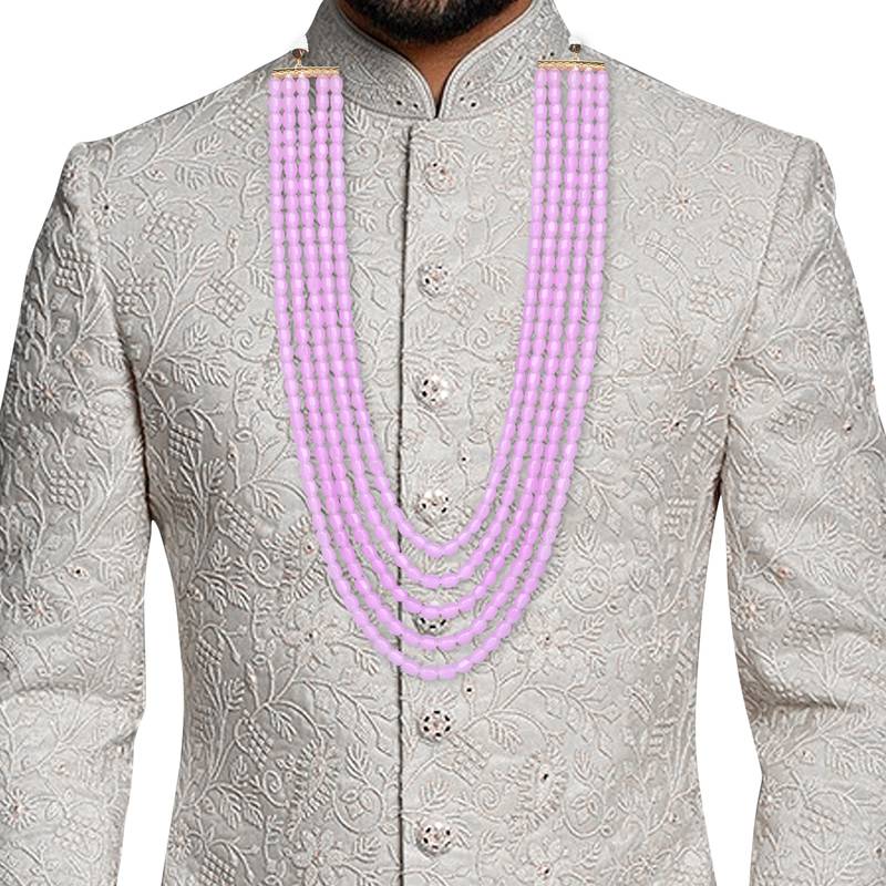 5 Layered Traditional Dulha Moti Mala with Beaded Maharaja Haar/Groom Necklace